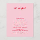 Budget Retro Roze & Rood Niets Fancy Gewoon Liefde Flyer (Achterkant)