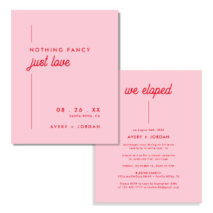 Budget Retro Roze & Rood Niets Fancy Gewoon Liefde Flyer