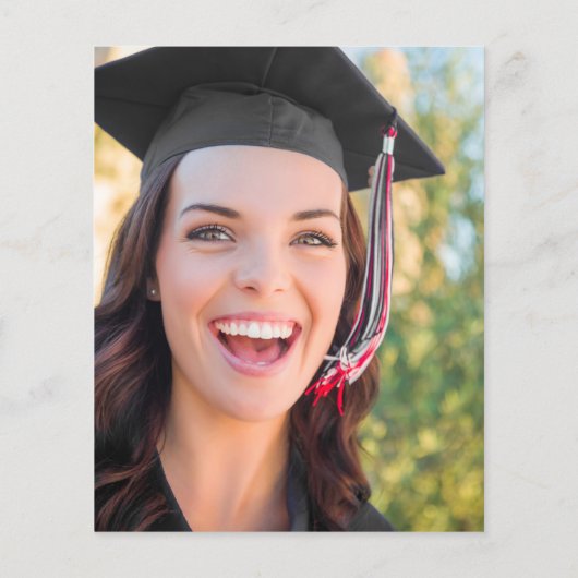 Budget Retro Stripes Photo Afstudeerder Party nodi (Achterkant)