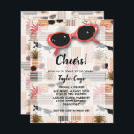 Budget Retro Sunbril 50th Birthday Invitations<br><div class="desc">Deze betaalbare uitnodigingen voor verjaardagsfeestdagen zijn gedrukt op drie papierformaten van helder wit, half-glanzend, 110 lbs karton. (We raden u niet aan het satin 80 lb-papier te gebruiken, omdat het dunne is en meer lijkt op een magazinepagina, niet op een uitnodiging.) **Witte enveloppen zijn optioneel en kunnen tegen extra kosten...</div>