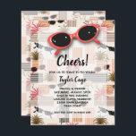 Budget Retro Sunbril 50th Birthday Invitations<br><div class="desc">Deze betaalbare uitnodigingen voor verjaardagsfeestdagen zijn gedrukt op drie papierformaten van helder wit, half-glanzend, 110 lbs karton. (We raden u niet aan het satin 80 lb-papier te gebruiken, omdat het dunne is en meer lijkt op een magazinepagina, niet op een uitnodiging.) **Witte enveloppen zijn optioneel en kunnen tegen extra kosten...</div>