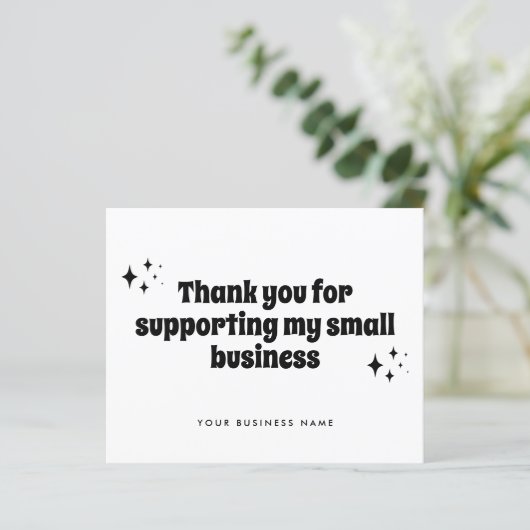 Budget Retro Support Small Business Bedankt (Staand voorkant)