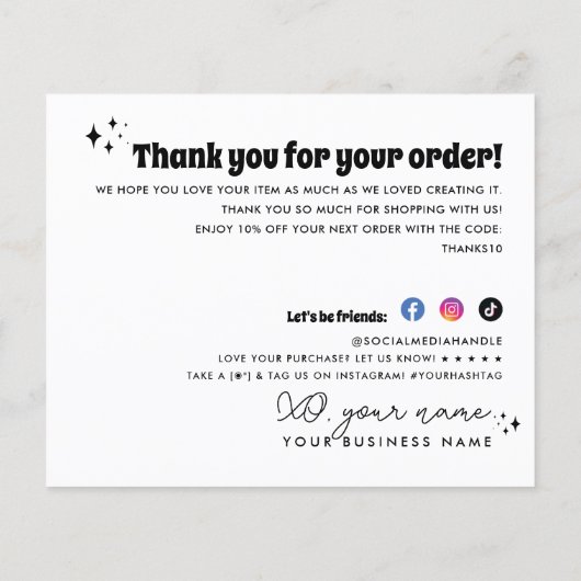 Budget Retro Support Small Business Bedankt (Achterkant)