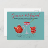 Budget Retro Thee Feest Uitnodiging Rockabilly Jar (Voorkant / Achterkant)