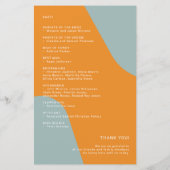 Budget retro wedding program template (Achterkant)