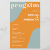 Budget retro wedding program template (Voorkant)