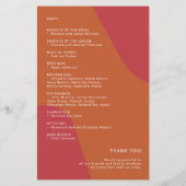 Budget retro wedding program template (Achterkant)