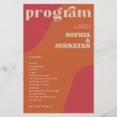 Budget retro wedding program template (Voorkant)