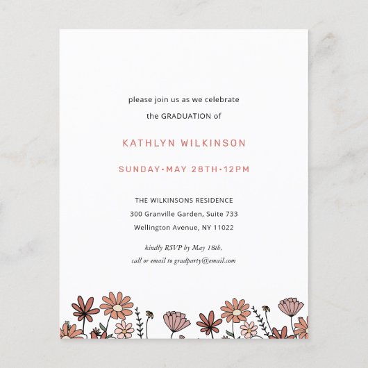 BUDGET Retro Wildflower Arch Foto AFSTUDEERDER Uit Flyer (Achterkant)