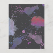 Budget Roar Cute Abstract Pink Dinosaur Uitnodigin (Achterkant)