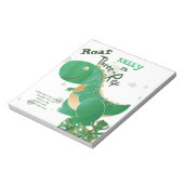 BUDGET Roar, Three-Rex Cute Dinosaur Invitation Notitieblok (Linkerzijde)