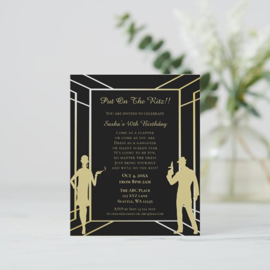 Budget Roaring 20 Flapper Girl Art Deco (Staand voorkant)