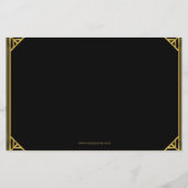 Budget Roaring 20 Flapper Girl Gangster Uitnodigin (Achterkant)