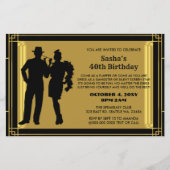 Budget Roaring 20 Flapper Girl Gangster Uitnodigin (Voorkant)