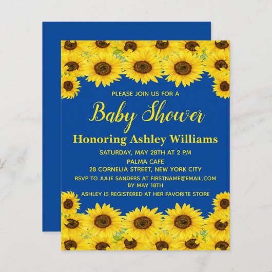 Budget Robuust Baby shower (Voorkant / Achterkant)