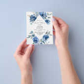 Budget robuust blauw en blauw Vrijgezellenfeest Flyer (Hand)