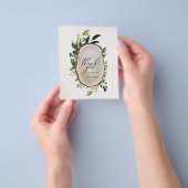 budget Robuust botanisch groen bedankt Flyer (Hand)