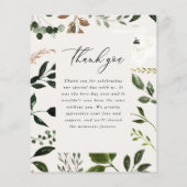 budget Robuust botanisch groen bedankt Flyer (Achterkant)