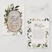 budget Robuust botanisch groen bedankt Notitiekaartje (Voorkant / Achterkant)