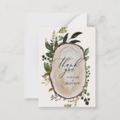 budget Robuust botanisch groen bedankt Notitiekaartje (Voorkant)