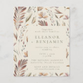 Budget Robuust Botanische Aarde Tones Wedding Invi (Voorkant)