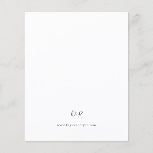 Budget Robuust Eucalyptus & Gold Lijst Wedding (Achterkant)