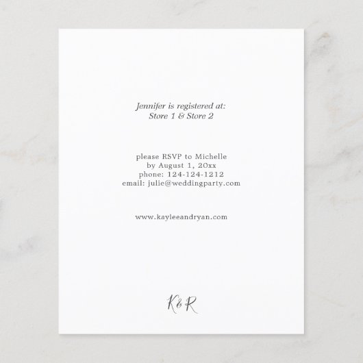 Budget Robuust Eucalyptus & Gold Vrijgezellenfeest Flyer (Achterkant)