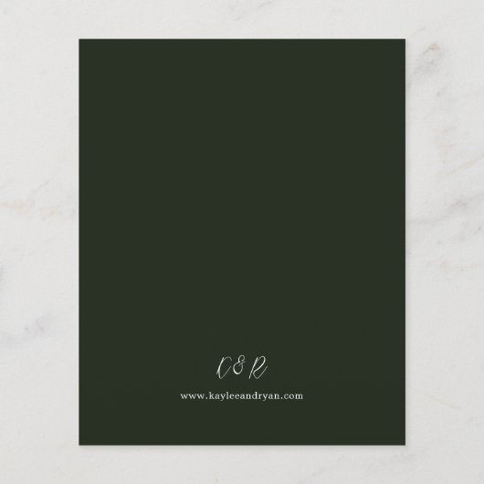 Budget Robuust Eucalyptus & Gold Wedding - Groen (Achterkant)