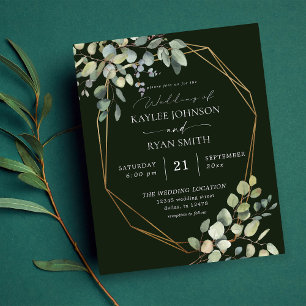 Budget Robuust Eucalyptus & Gold Wedding - Groen Flyer