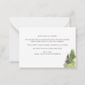 Budget Robuust Forest We hebben New Home Moving ve Notitiekaartje (Achterkant)