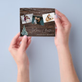 Budget Robuust kerstboom 3 Foto's & licht hout Flyer (Hand)