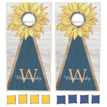 Budget Robuust Sunflower Blue White Wood