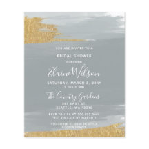 Budget robuuste blauwe goudbridshow Uitnodiging