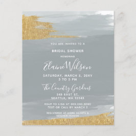 Budget robuuste blauwe goudbridshow Uitnodiging