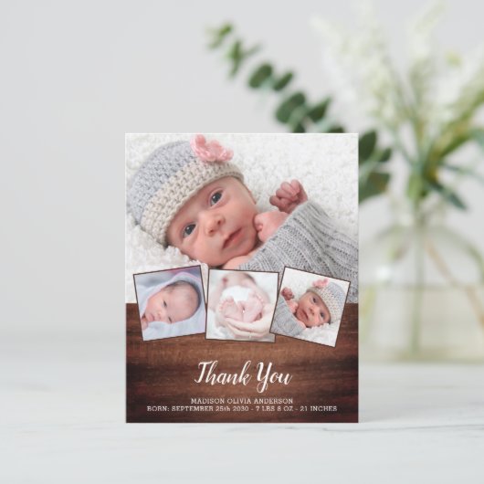 Budget Robuuste nieuwe baby 4 Foto Hartelijk dank (Staand voorkant)