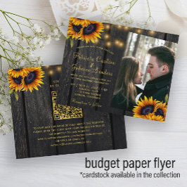 Budget robuuste QR-code foto huwelijksuitnodiging Flyer