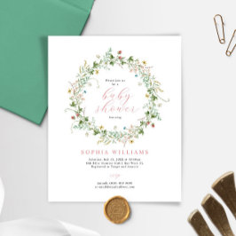 Budget Robuuste uitnodiging tot Baby shower van wi