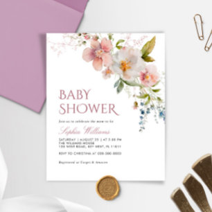 Budget Robuuste uitnodiging tot Baby shower van wi