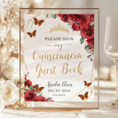 Budget Rode Bloemen Quinceanera Verjaardag Gastenb