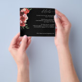 Budget Rode Bloemendetails - Zwart Flyer (Hand)