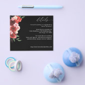 Budget Rode Bloemendetails - Zwart Flyer (Enkel)