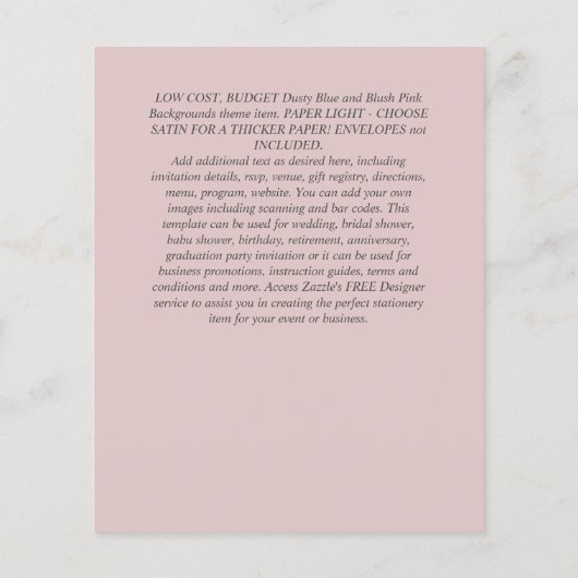 BUDGET Rode Bloemige Eucalyptus Groene Blad TROUWF Flyer (Achterkant)