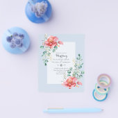 BUDGET Rode Bloemige Eucalyptus Groene Blad TROUWF Flyer (Enkel)