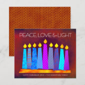 Budget Rode Chanoeka Kaarsen Vrede Liefde Lichte K (Voorkant / Achterkant)
