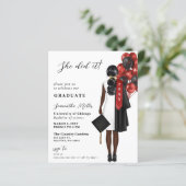 Budget rode foto deed ze het Afstuderen (Staand voorkant)