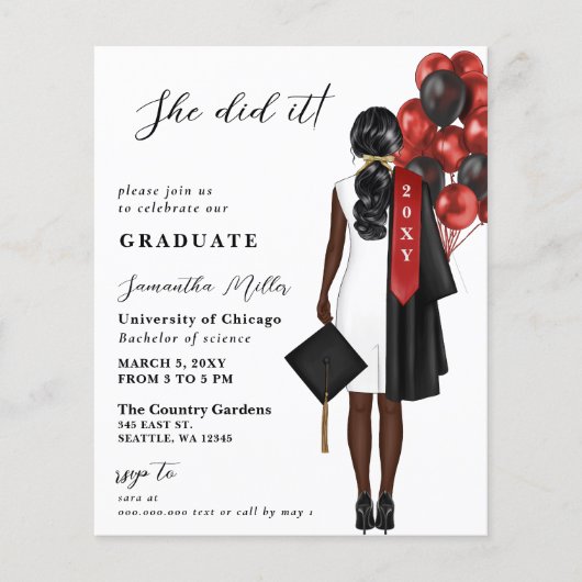 Budget rode foto deed ze het Afstuderen (Voorkant)