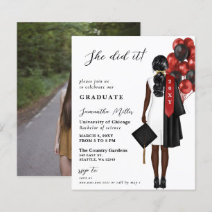 Budget rode foto deed ze het Afstuderen