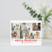 BUDGET Rode Kerstmis Hart Script 5 Foto (Staand voorkant)