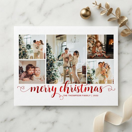 BUDGET Rode Kerstmis Hart Script 5 Foto