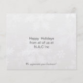 Budget Rode Ornament Sneeuwsfeer Vakantiekaart (Achterkant)
